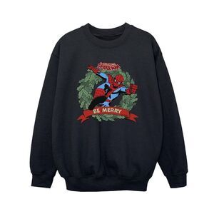 Spider-Man Boys Be Merry Sweatshirt / Black